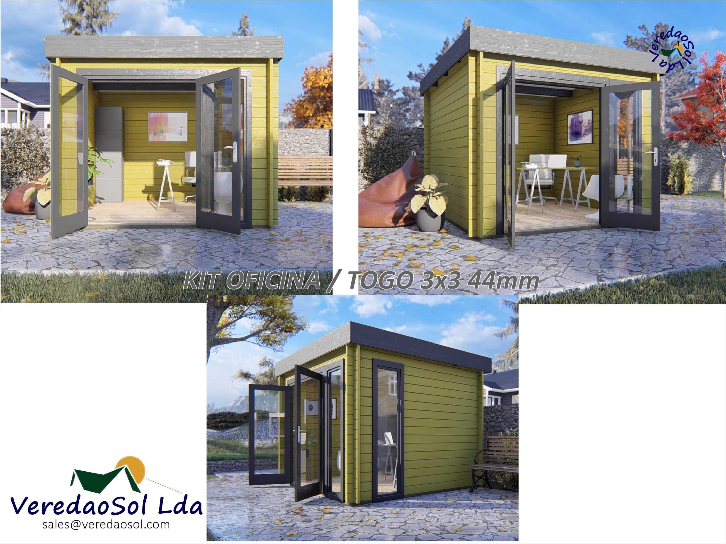 KIT casa madeira "Oficina" 44 área coberta 9.9m²