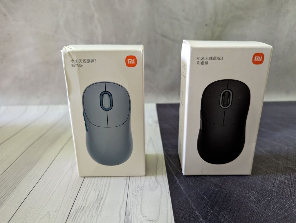 Мишка Xiaomi Wireless Mouse 3 Dark Grey,Blue бездротова (BHR7609CN)