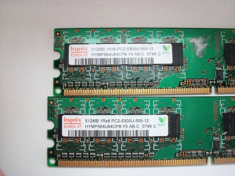 Hynix DDR2, 512Mb 667Mhz (2 шт)