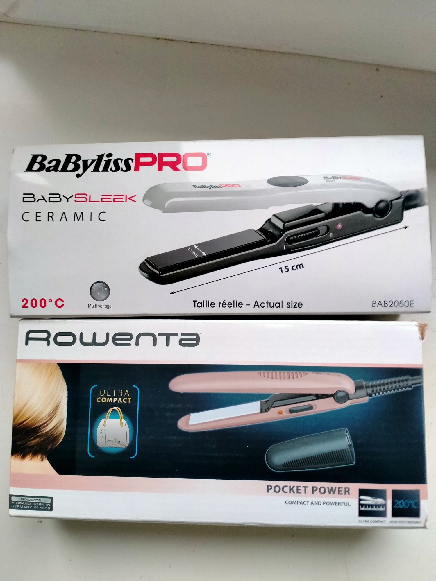 Міні-випрамлячі Baby liss PRO i Rowenta