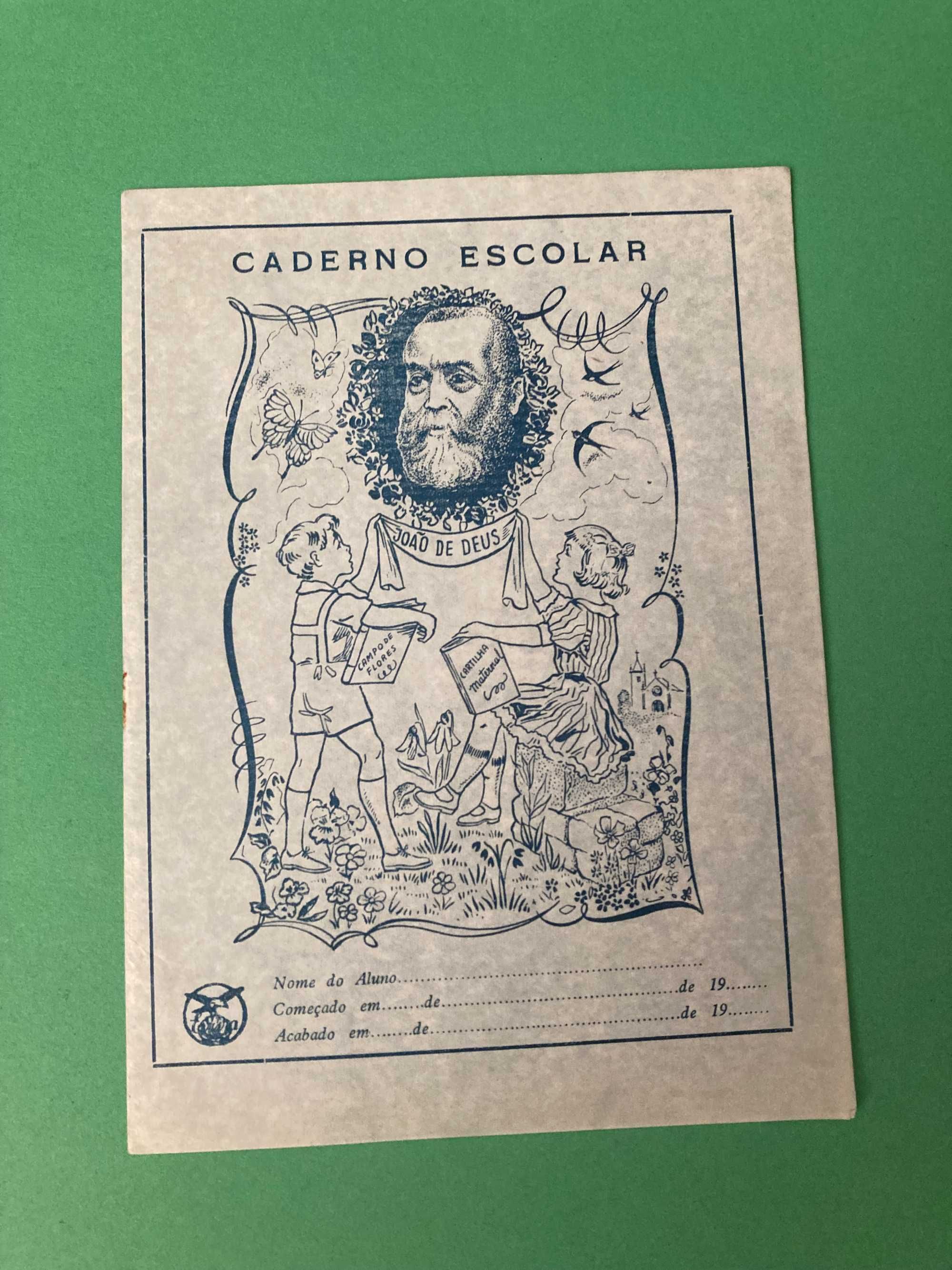 Caderno Escolar João de Deus Antigo Anos 50/60