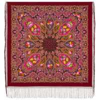 Павлопосадский платок 148х148см, 146×146см, натуральная шерсть шерсть
