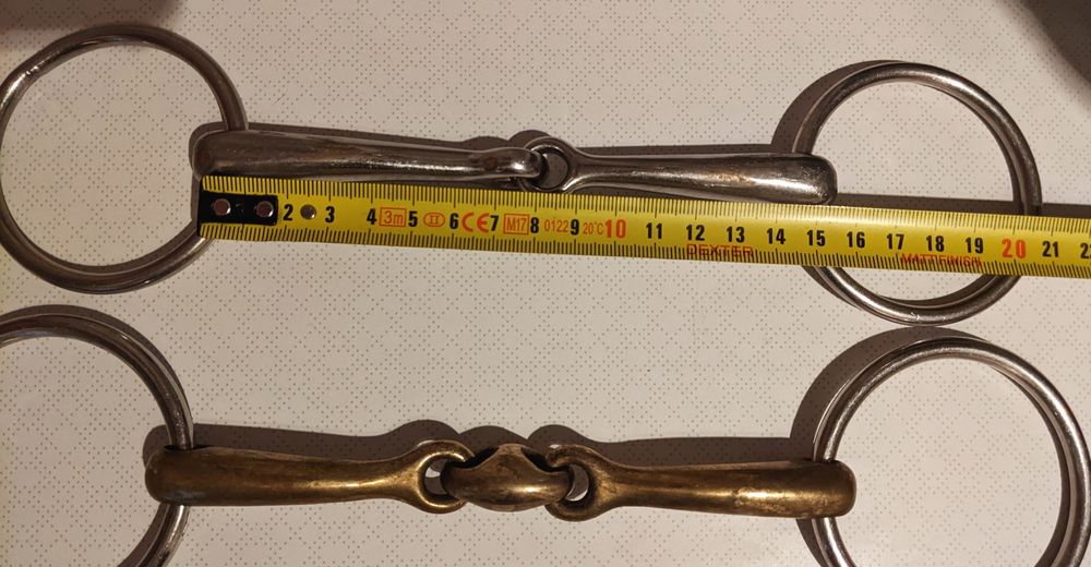 wędzidła 2 szt 14 i 15cm !