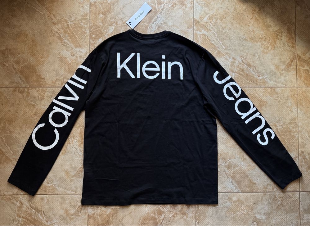Лонгслів кофта Calvin Klein Jeans Vertical Logo Crewneck T-shirt