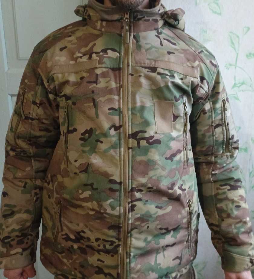 Топова куртка зимова Vik-Tailor SoftShell Max-Heat Multicam