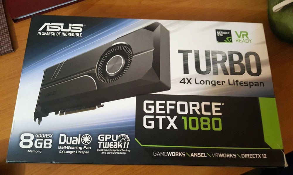 Коробки Asus GTX 1080, PNY GTX 1080 TI Founders Edition