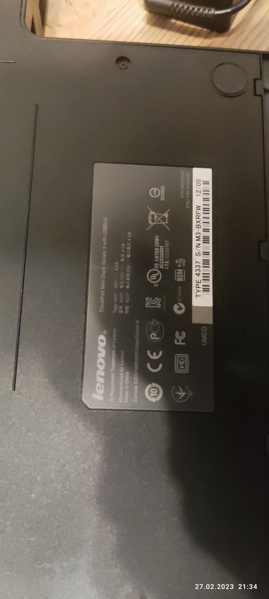 Stacja dokująca Lenovo IBM ThinkPad Mini Dock 3  usb3.0