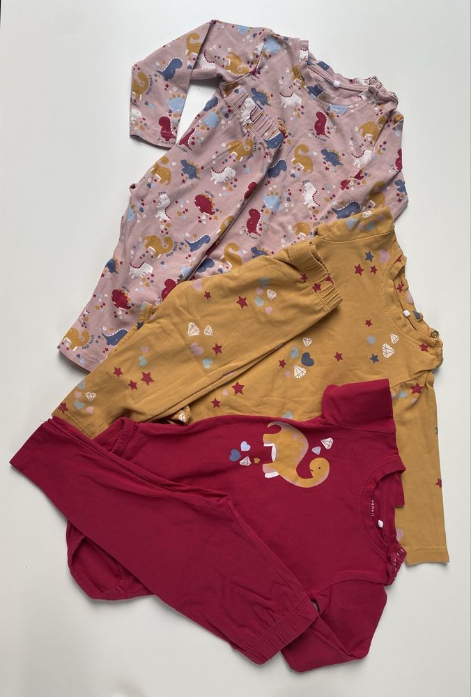 Komplet zestaw body i legginsy 3 sztuki Name it rozmiar 74