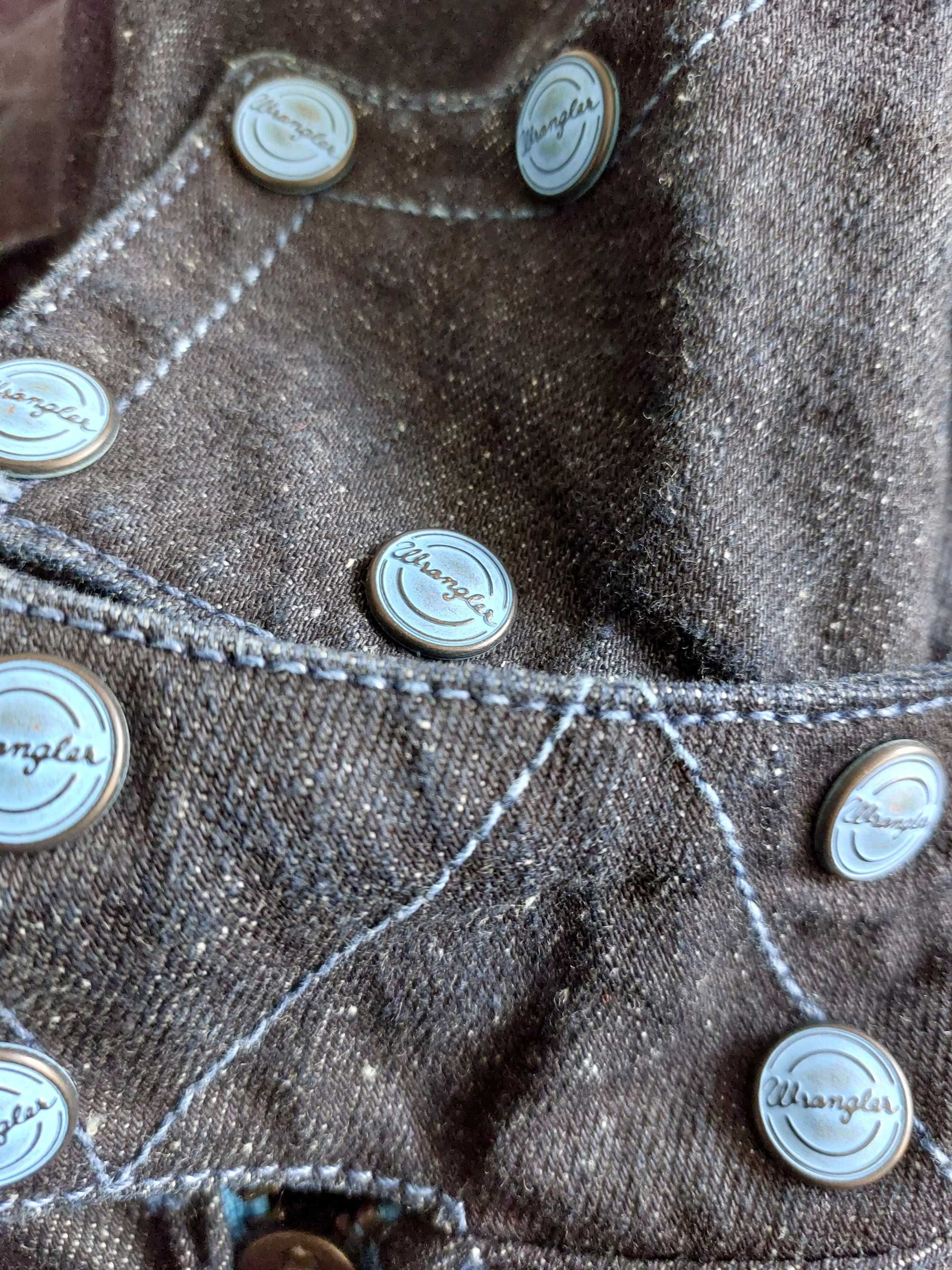Wrangler kurtka jeans z odpinany kapturem r. L