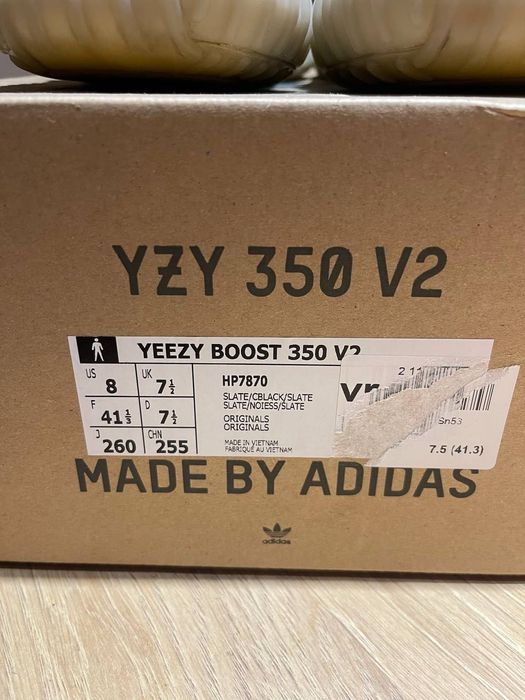 adidas Yeezy boost 350 v2 slate 41 black zebra onyx carbon white bo