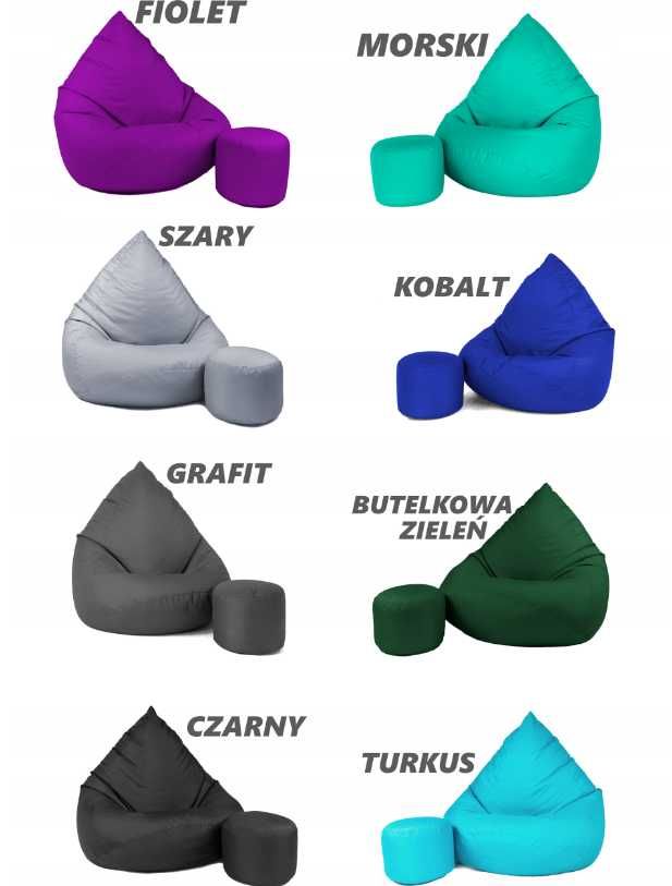 Nowoczesna PUFA Fotel Sako XXL Worek Siedzisko Krzesło (WYPRZEDAŻ)