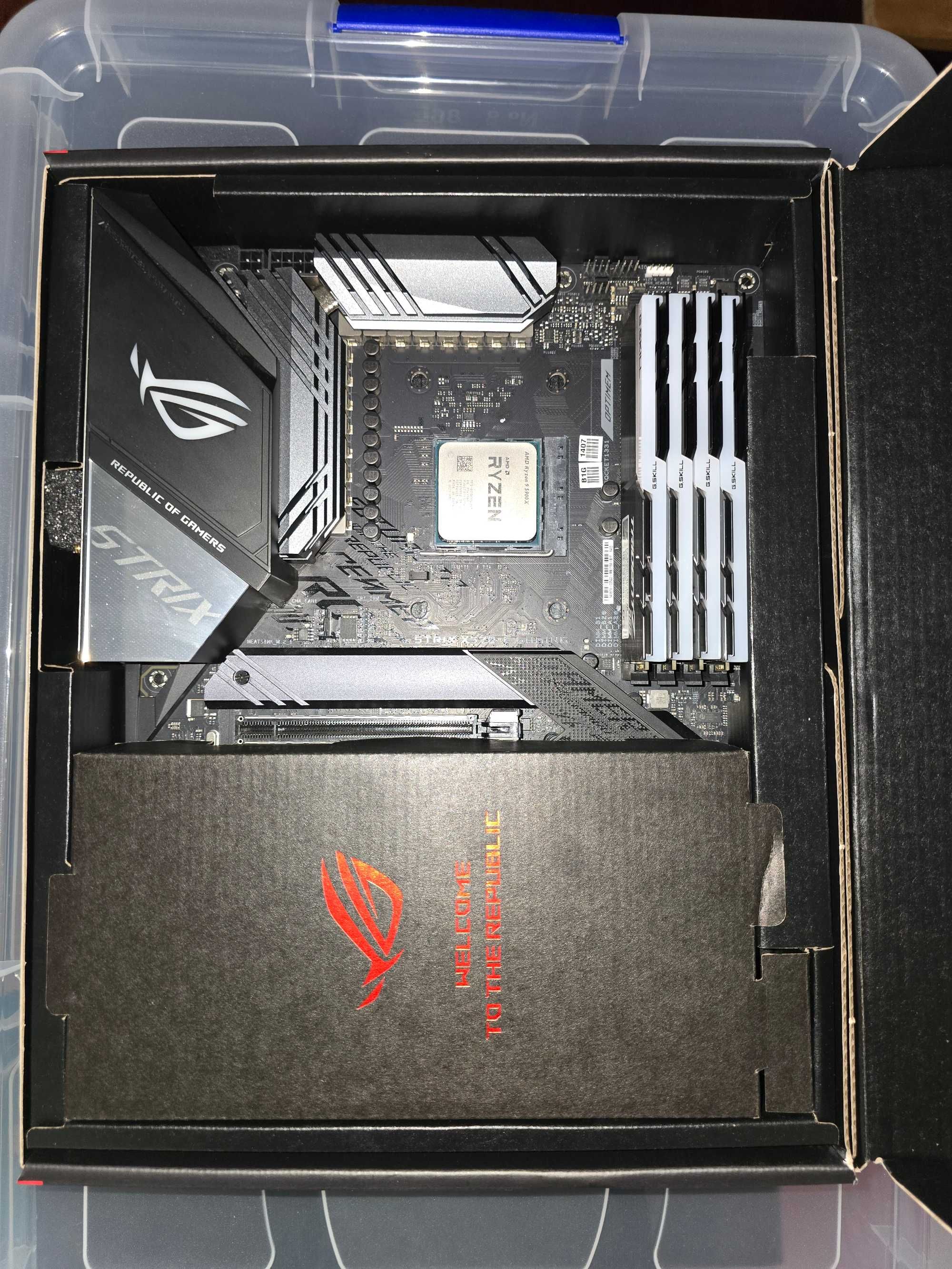 Bundle: AMD Ryzen 9 5900X + ROG STRIX X570-E + G.Skill 32GB DDR4 B-die