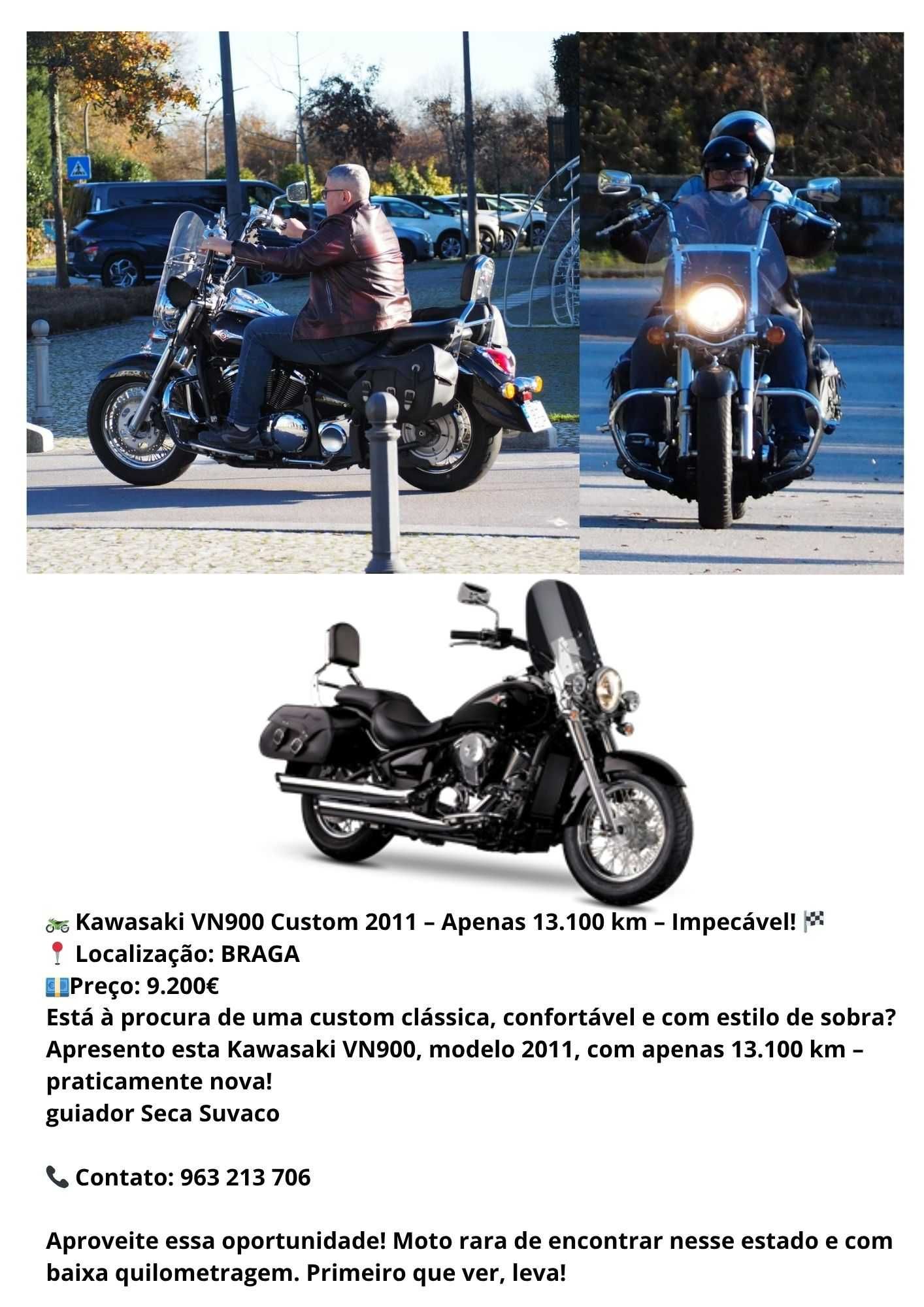 Kawasaky -  VN900 – 13.100 KM ORIGINAIS!