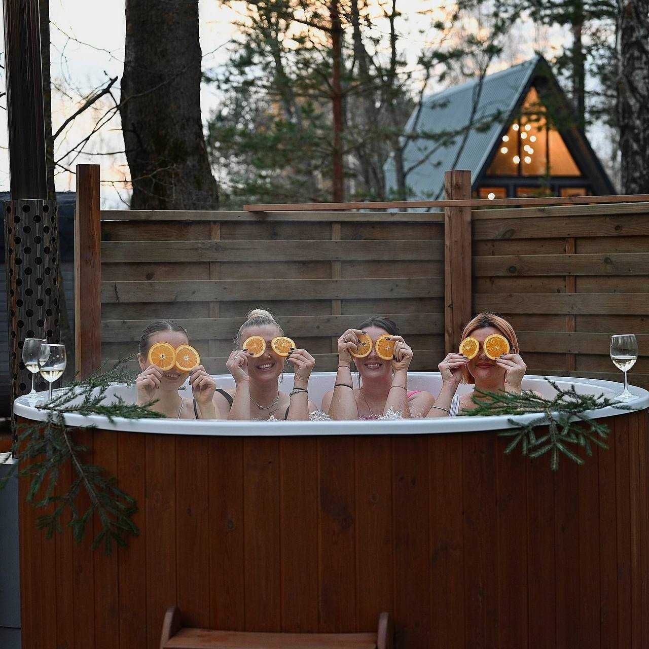 Balia ogrodowa COMFORT piec zewnętrzny | 2-8 - osobowa, jacuzzi, spa