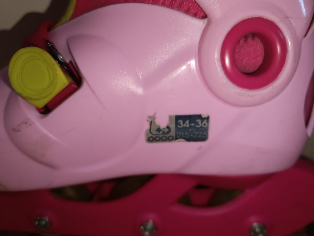 Patins em linha, criança,  Oxelo, tamanho 34-36 mais protecções