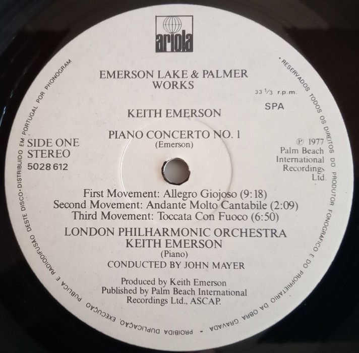 Emerson, Lake & Palmer - - - - - Works-Volume 1 - - - - - 2 X LP