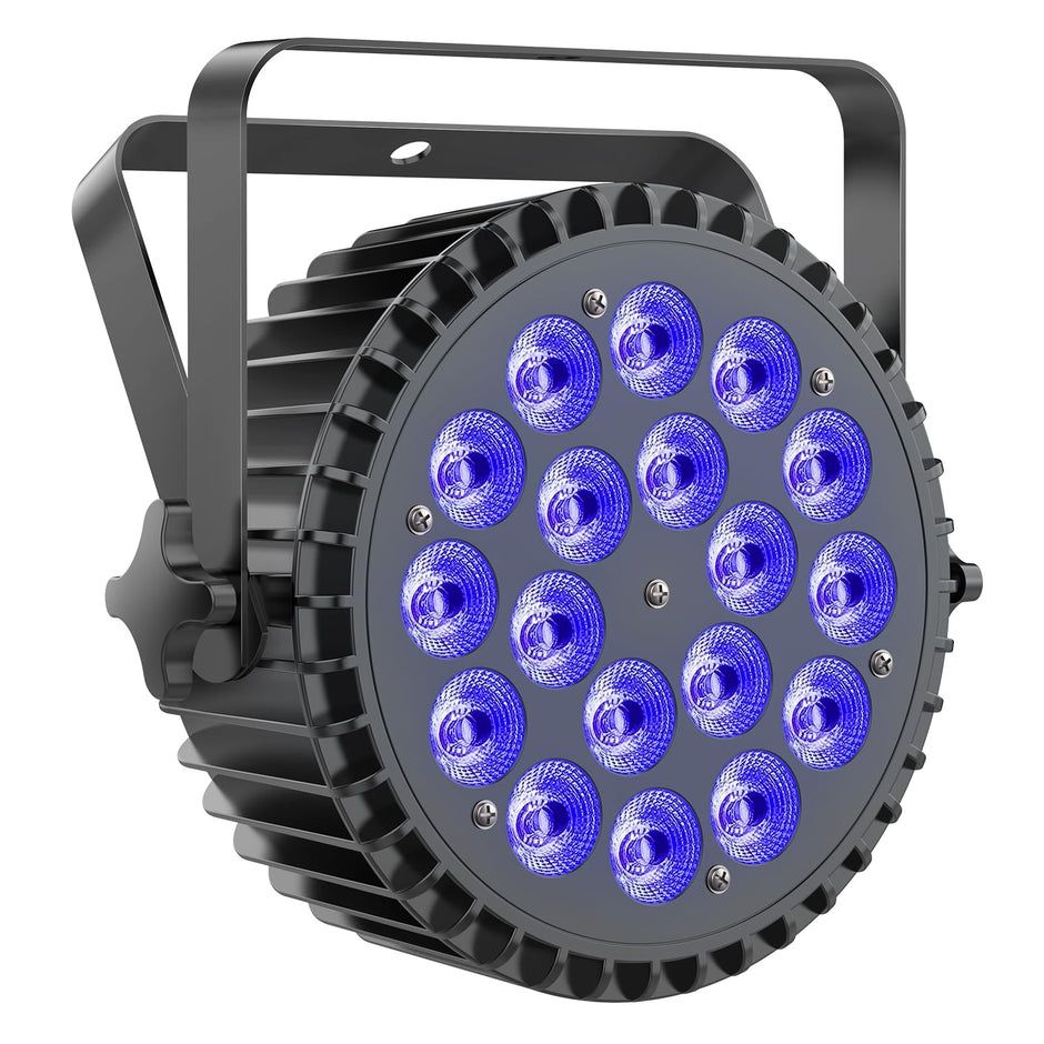 2x UKfog 6 em 1 LED Par 200W 18 Refletor LED RGBWA Refletor LED UV DMX