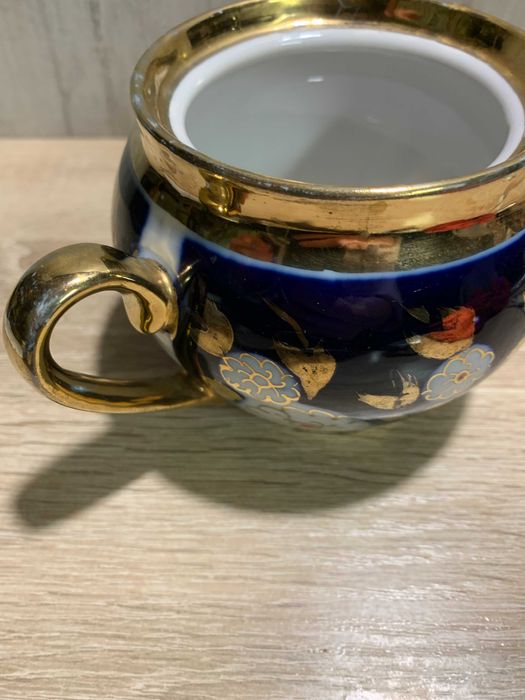 Сахарница Барановский Полонский Довбыш кобальт фарфоровый завод