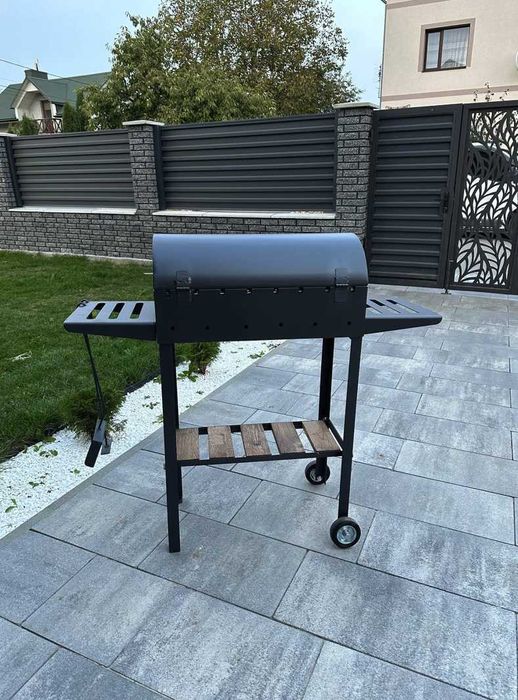 АКЦІЯ / Мангал з кришкою для барбекю та решіткою для гриля метал 4 мм