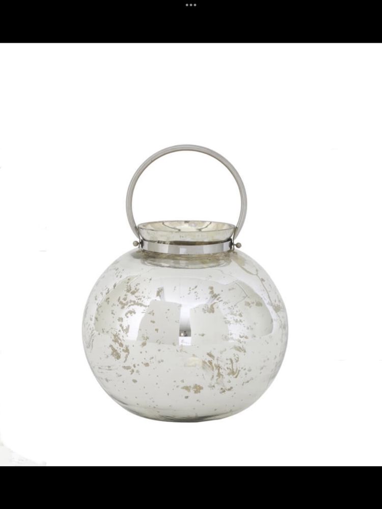 Light & Living lampion wazon ball antique silver