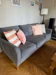 Sofa welurowa szara  Agata meble