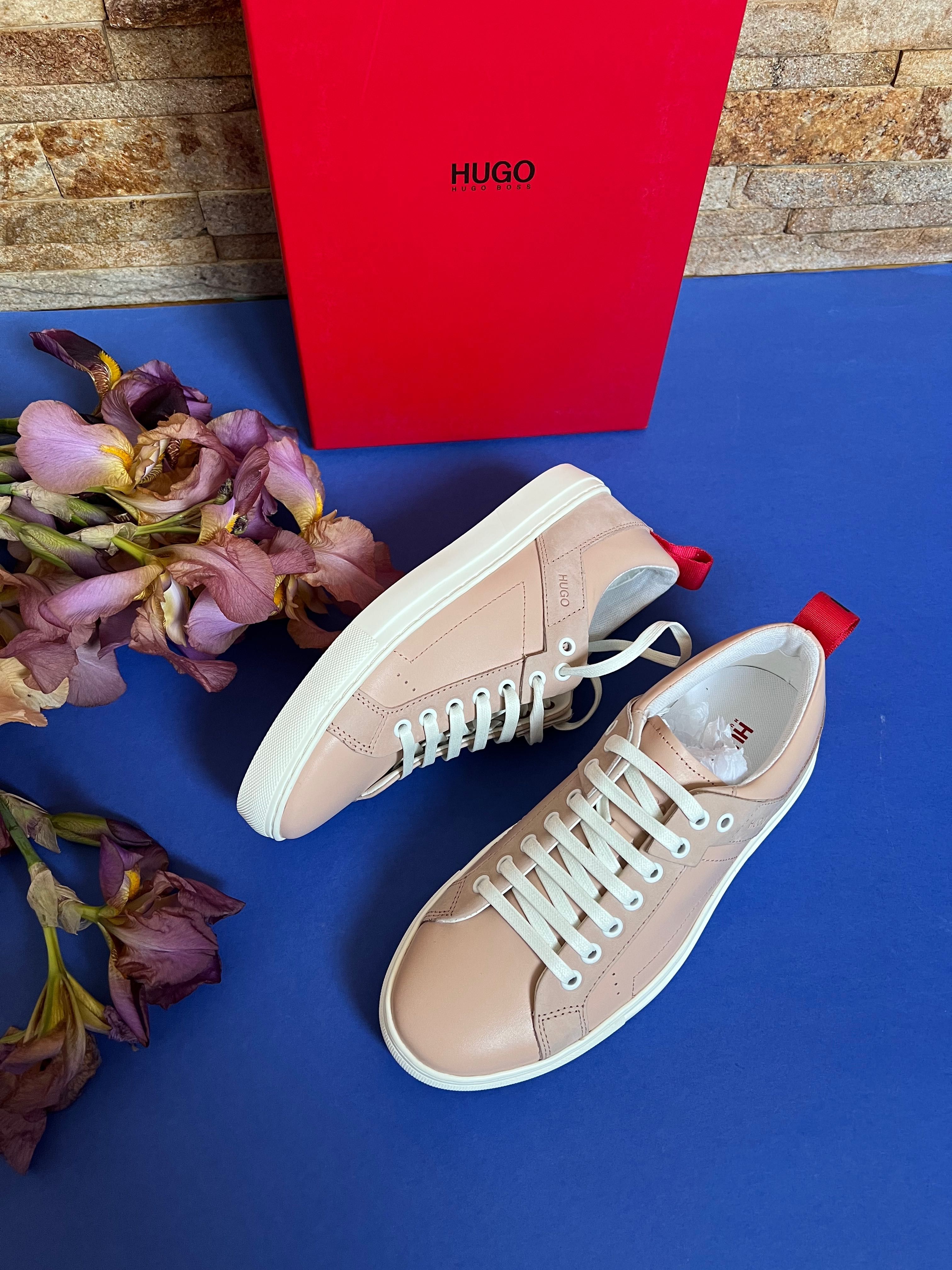 Шкіряні оригінальні кеди Hugo Boss