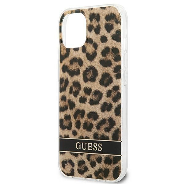 Etui Guess Guhcp13Shsleow iPhone 13 Mini 5,4" Brązowe Lampart Hardcase