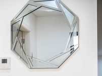 espelho parede octagonal 80x80 cromado
