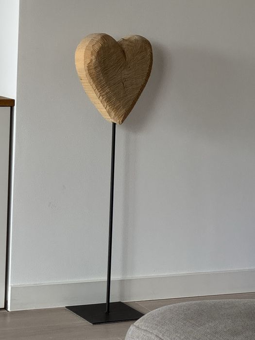 Drewniane serce 100 cm wysokosci