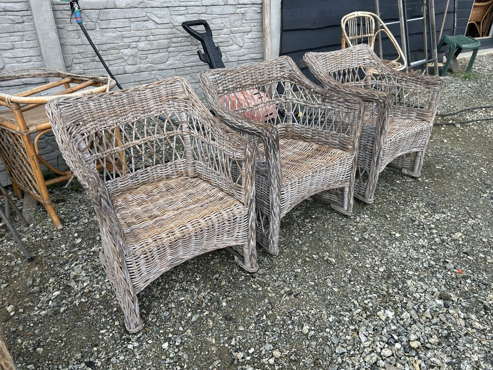 Fotele gruby nowoczesny rattan riviera maison