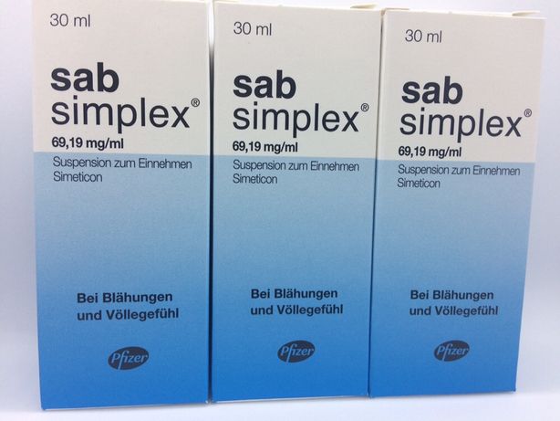Капли от газиков SabSimplex для новорождённых Германия (Оригинал)