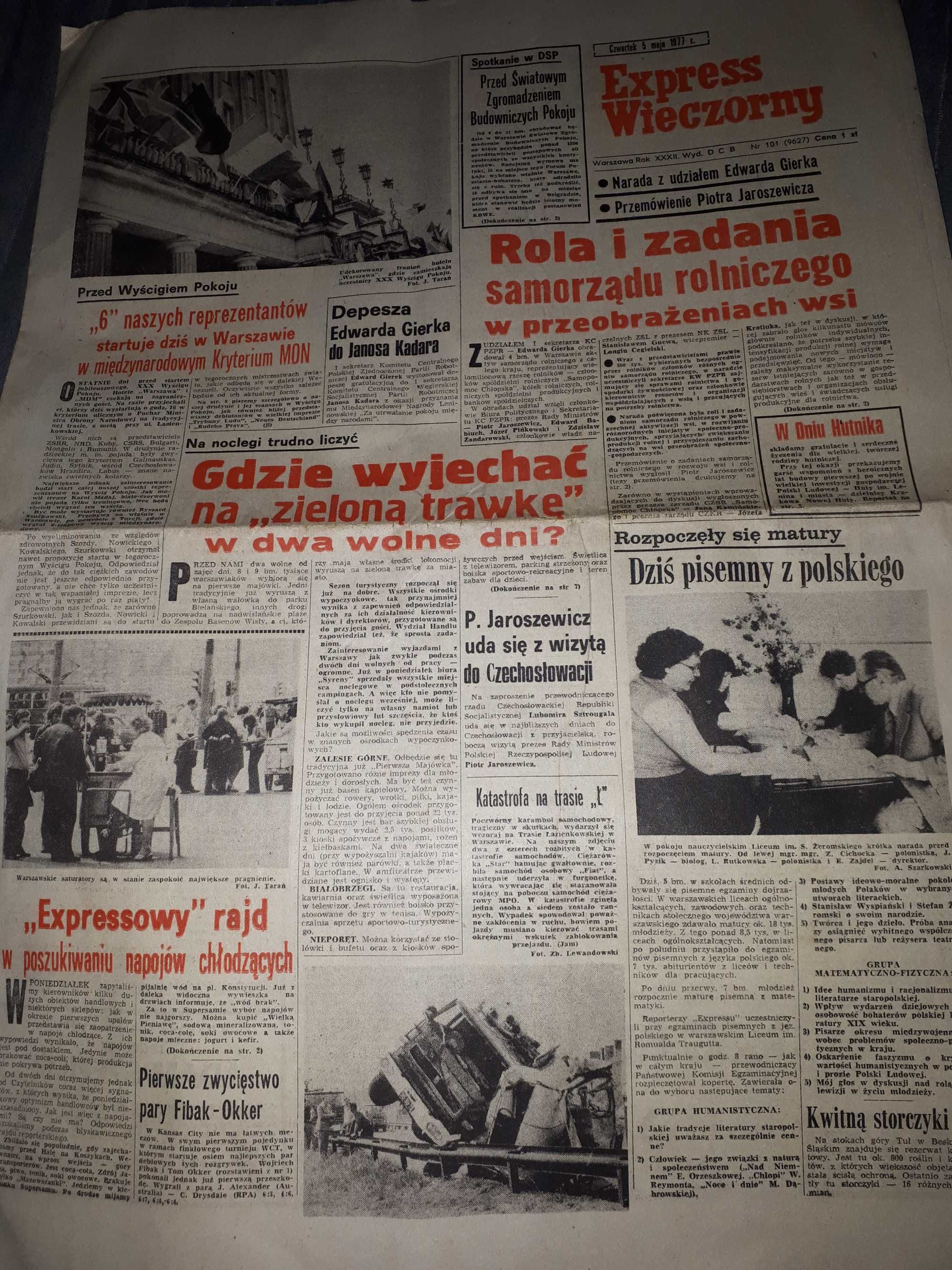 Express wieczorny 5 maja 1977 nr 101 / 1977