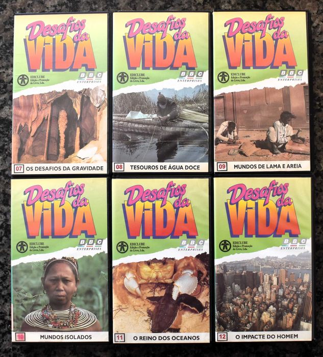 "Desafios da Vida" de David Attenborough (BBC) 37 Cassetes VHS
