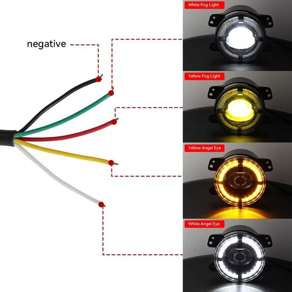 2 Farois de Nevoeiro em Led/Angel Eyes para Carro/Jipe Nº3 | NOVOS