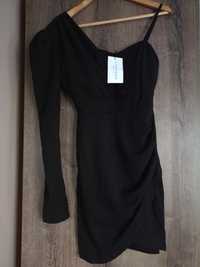 Sukienka asymetryczna czarna Cinamoon