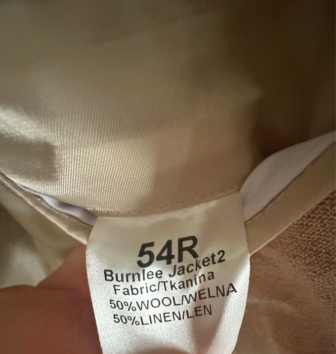 Чоловічий піджак блейзер вовна льон коричневий бежевий XL 54 Herse