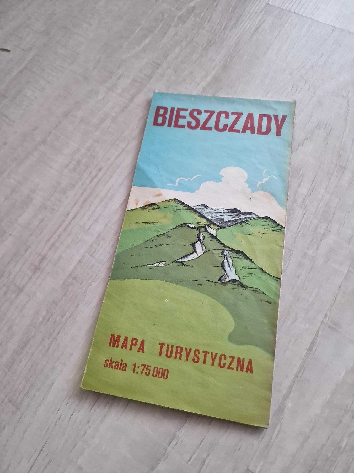 Mapy turystyczne PRL Budapeszt, Bieszczady