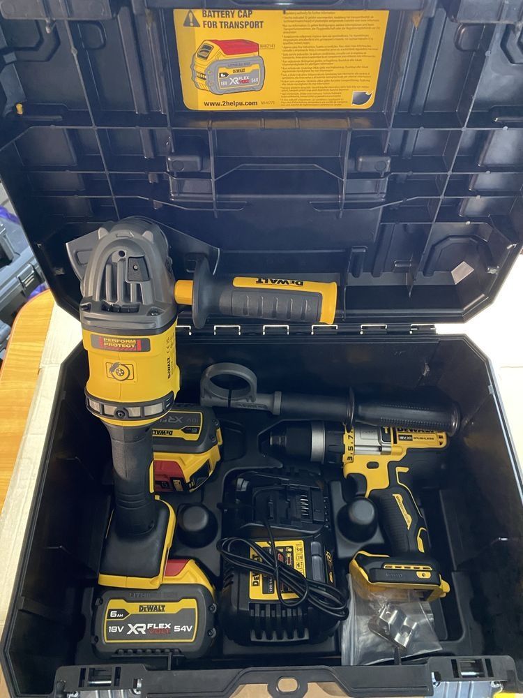 Dewalt DCK2016T2T  - wiertarko-wkrętarka i szlifierka kątowa