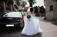 Suknia ślubna biała r. 34 170cm z gorsetem