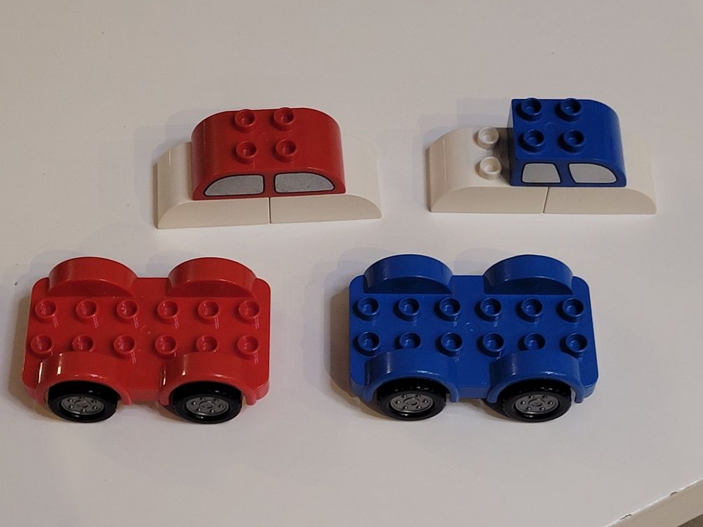 2szt Policja karetka autka kreatywne podwozie klocki LEGO DUPLO