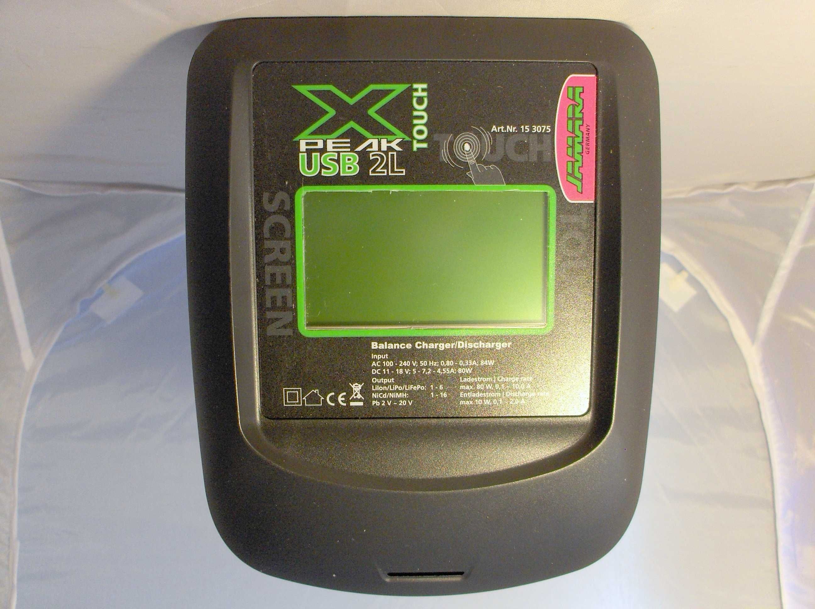 Ładowarka akumulatorów LiIon,LiPo,LiFe,NiMH Jamara X-Peak Touch USB 2L