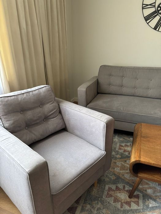Puszman Tivoli, sofa, kanapa rozkładana, dwa fotele