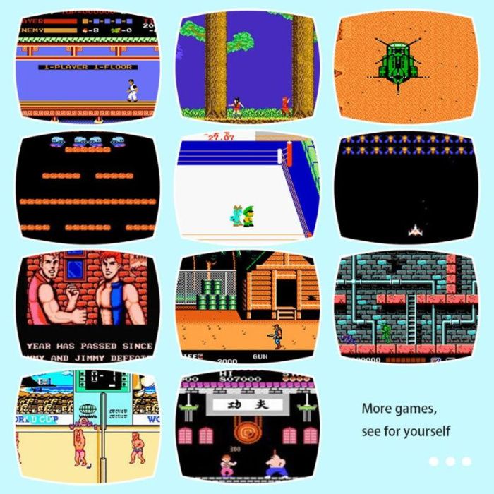 Consola vintage retro com 620 jogos incluidos tipo NES NOVO