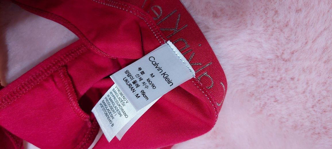 Calvin Klein CK stringi M czerwone  nowe figi damskie majtki bikini