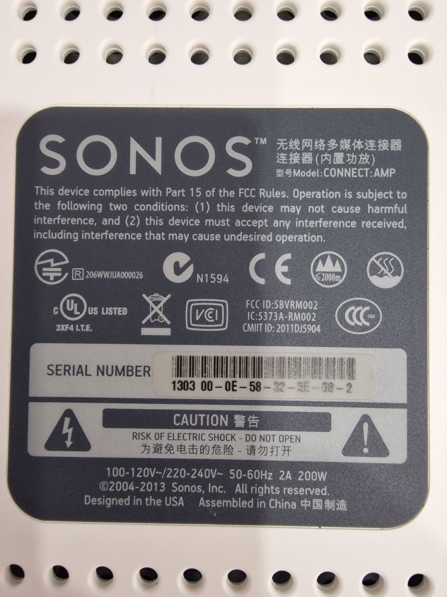 Sonos Connect Amp 2.° Geração