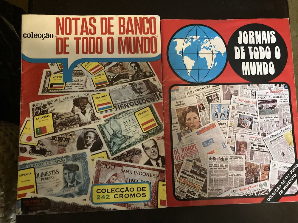 Colecções antigas de notas e jornais do mundo