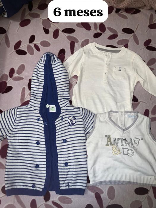 Roupas de menino 3-6 meses (tamanho na foto)