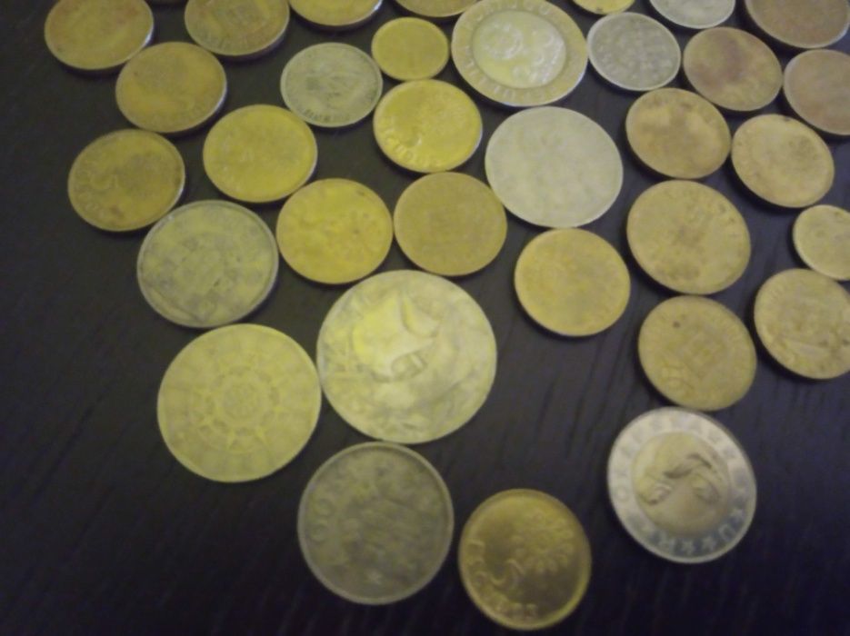 conjunto de moedas de escudo