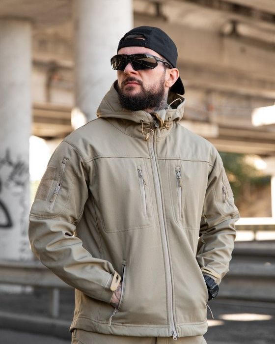 КОЙОТ Чорна Олива міська тактична куртка MAXIMUS софтшел coyot