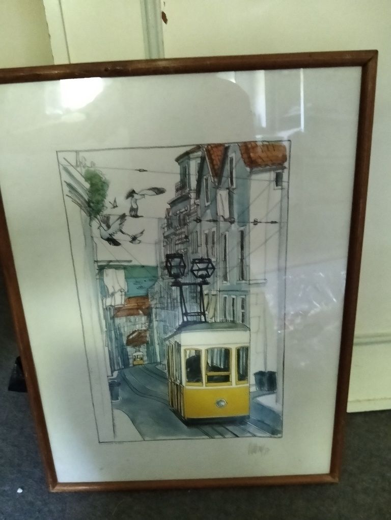 3 quadros de Lisboa - litografia